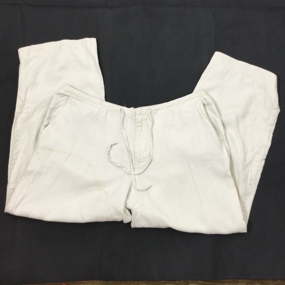 Old Navy 100% Linen Draw String Pants. - image 1